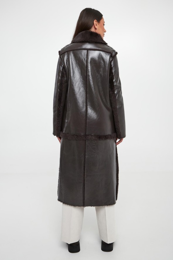 Płaszcz damski skórzany dwustronny DIEGO M