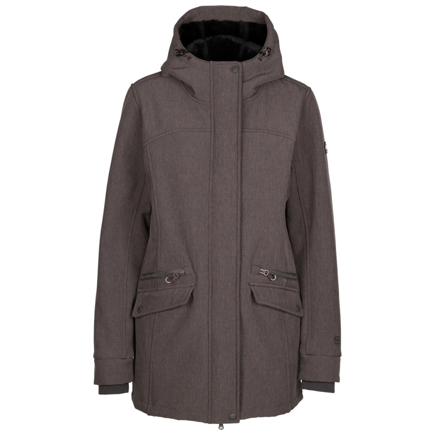 Trespass Anza - Damska kurtka softshellowa Dark Grey Marl