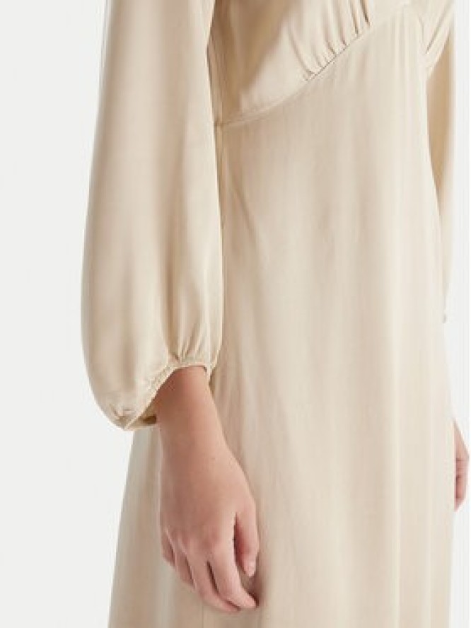 ViCOLO Sukienka koktajlowa TF0250 Beżowy Regular Fit