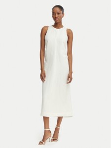 BOSS Sukienka letnia C_Delinna 50559243 Écru Regular Fit