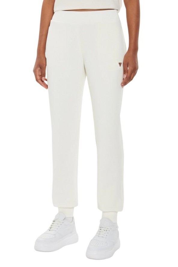 GUESS Beżowe damskie spodnie dresowe Olympe, Rozmiar M