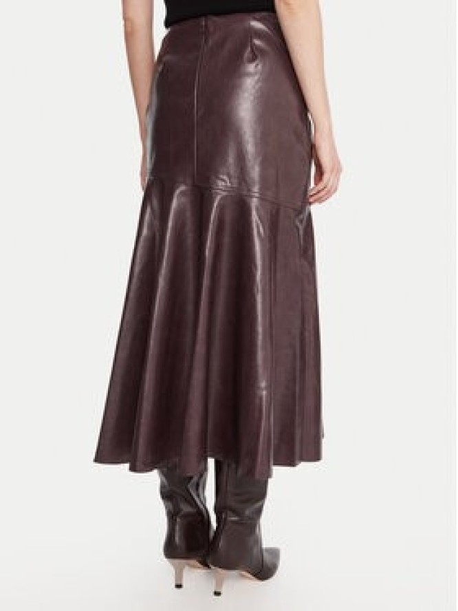 French Connection Spódnica z imitacji skóry 73ZAP 60 Bordowy Regular Fit