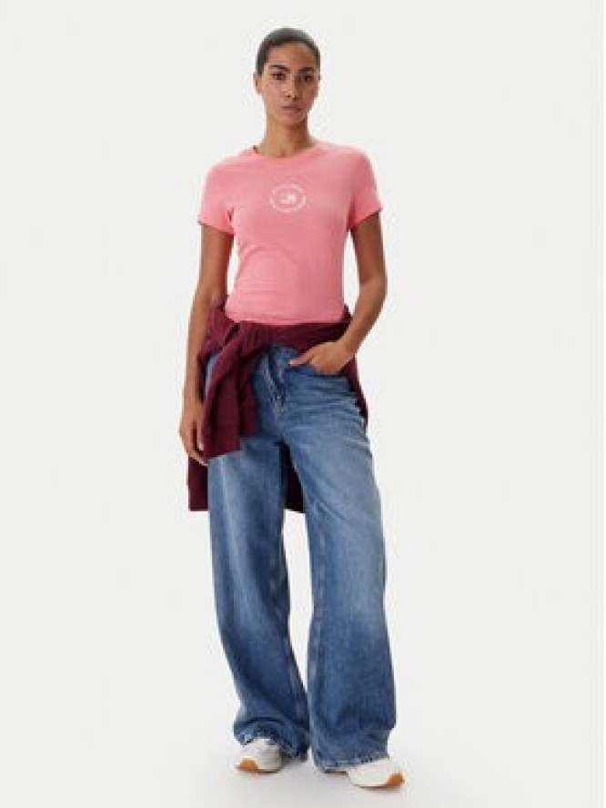 Tommy Jeans T-Shirt DW0DW22273 Różowy Slim Fit