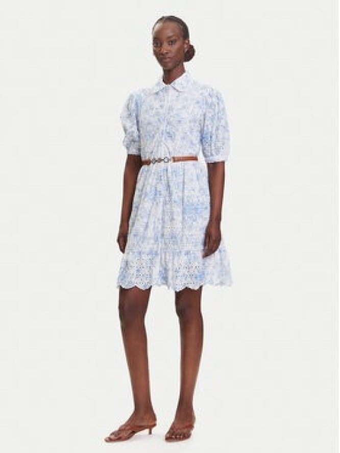 Fracomina Sukienka koszulowa FR25SD1010W404R8 Niebieski Regular Fit