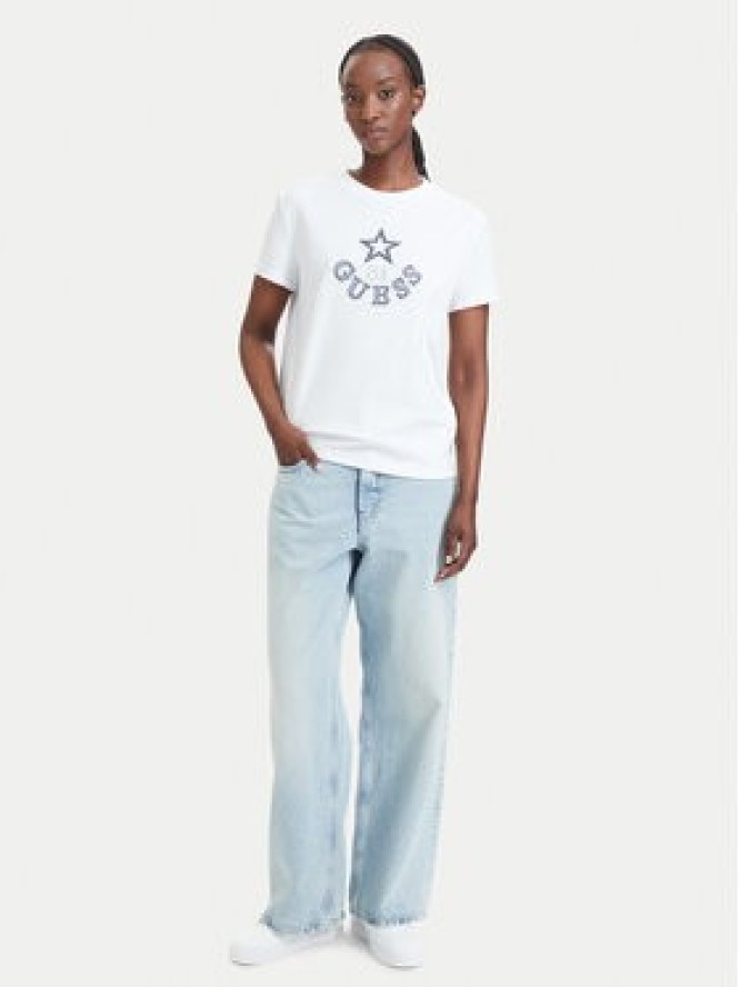 Guess T-Shirt V6YI04 K4268 Biały Regular Fit