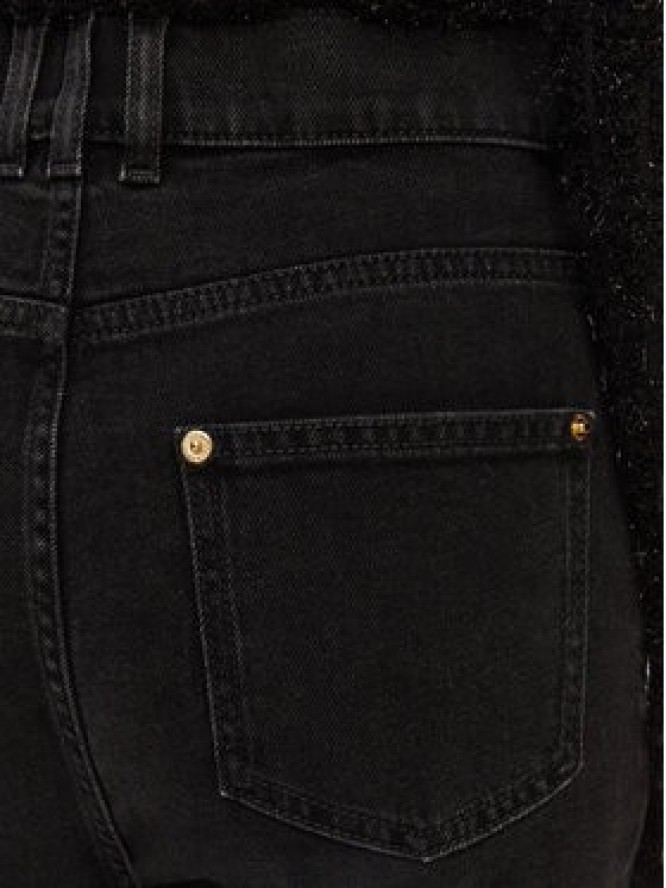 Balmain Jeansy DF1MG007DB67 Czarny Slim Fit