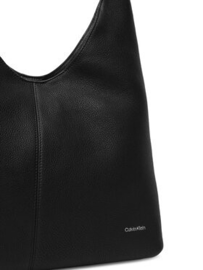 Calvin Klein Torebka Slouchy Leather Md Shoulder Bag LV04F3543G Czarny