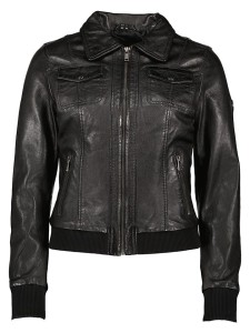 HIS Skórzana kurtka w kolorze czarnym rozmiar: 36