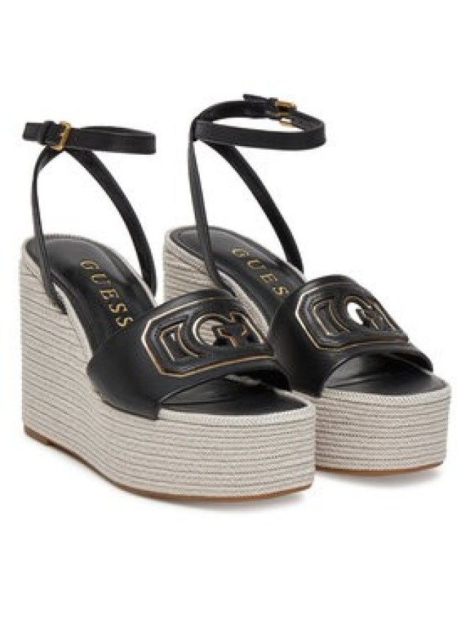 Guess Espadryle FLJTAN LEA04 Czarny