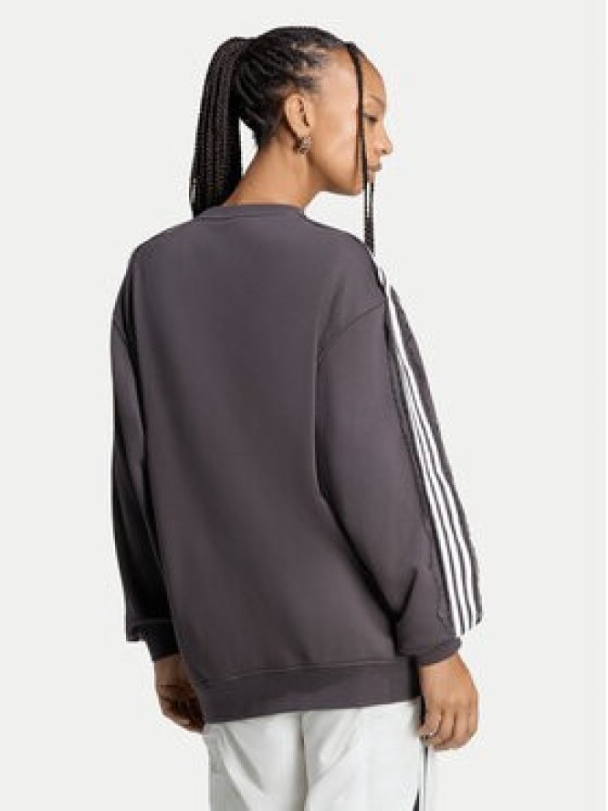 adidas Bluza Lace 3 Stripes Crew LG4253 Brązowy Regular Fit