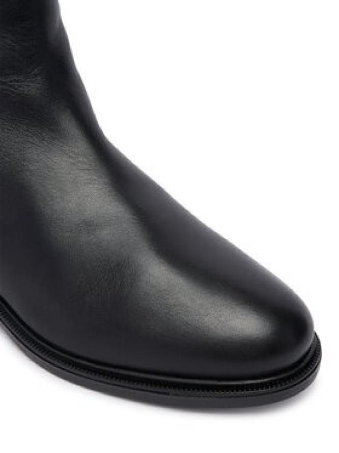 Tommy Hilfiger Botki Th Buckle Leather Ankle Boot FW0FW09486 Czarny
