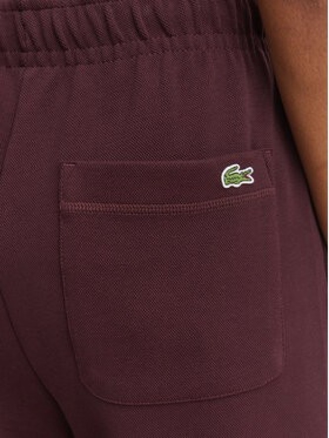 Lacoste Spodnie dresowe XF5244 Bordowy Regular Fit