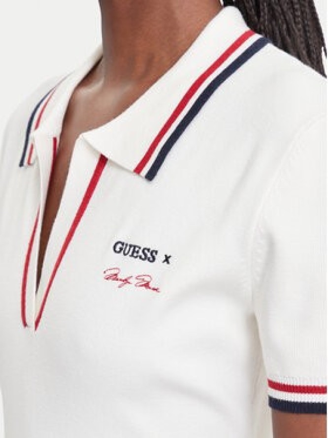 Guess Sukienka dzianinowa W6BK98 Z2277 Kremowy Regular Fit