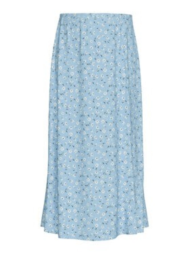 Pieces Spódnica midi Nya 17147811 Błękitny Regular Fit