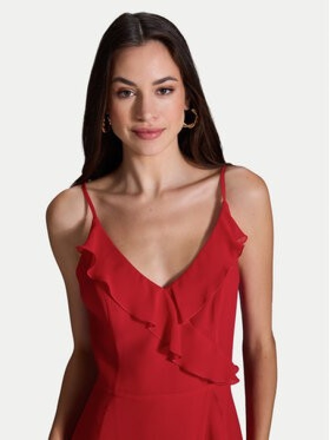 Swing Sukienka koktajlowa 5AI16200 Czerwony Regular Fit