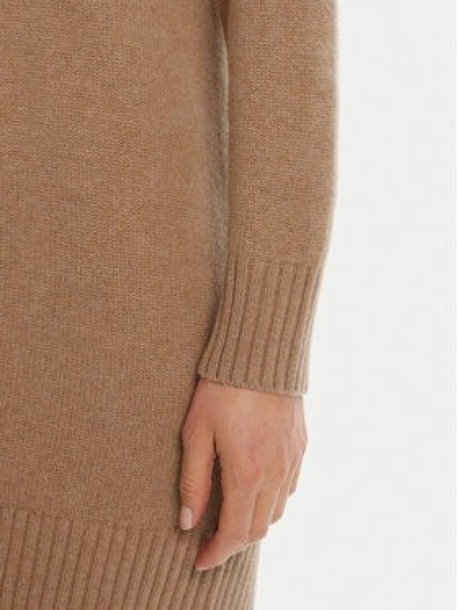 Polo Ralph Lauren Sukienka dzianinowa 211A91143001 Beżowy Slim Fit