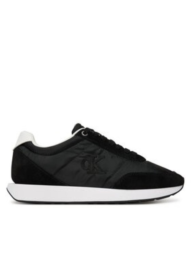 Calvin Klein Sneakersy Retro Runner Lace Up Nylon Mg YW0YW01990 Czarny
