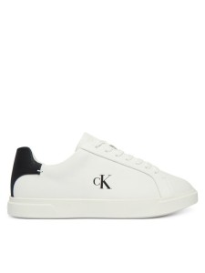 Calvin Klein Sneakersy Low Pro Cup Laceup Lth Moire HW0HW02845 Biały