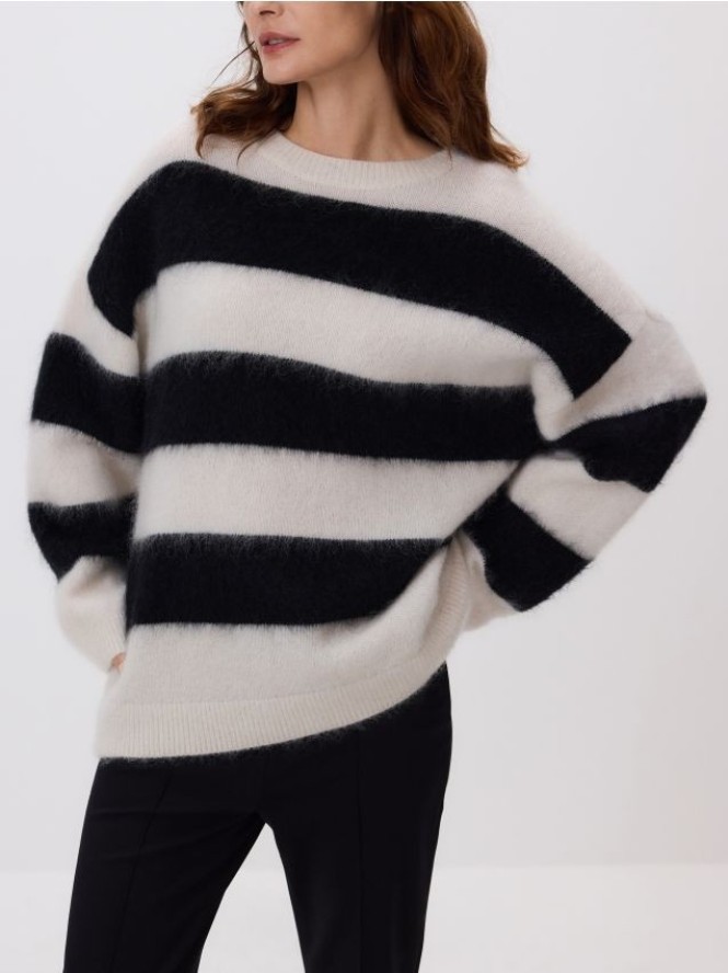 Sweter z moherem - wielobarwny