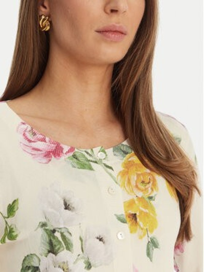 Luisa Spagnoli Kardigan Contesto 100300 Beżowy Slim Fit