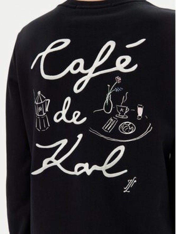 KARL LAGERFELD Bluza A2W20056 Czarny Regular Fit