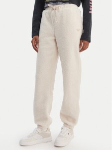 Roxy Spodnie dresowe Waves Of Warmths ERJNP03674 Écru Regular Fit