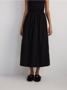 Bawełniana spódnica maxi - czarny