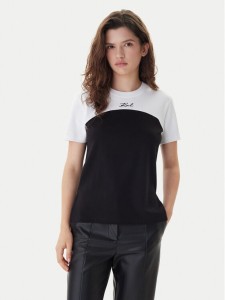 KARL LAGERFELD T-Shirt B1W17008 Czarny Regular Fit