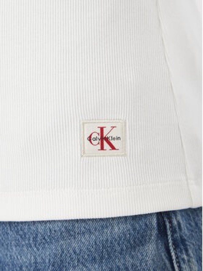 Calvin Klein Jeans Bluzka LV047G207G Biały Regular Fit
