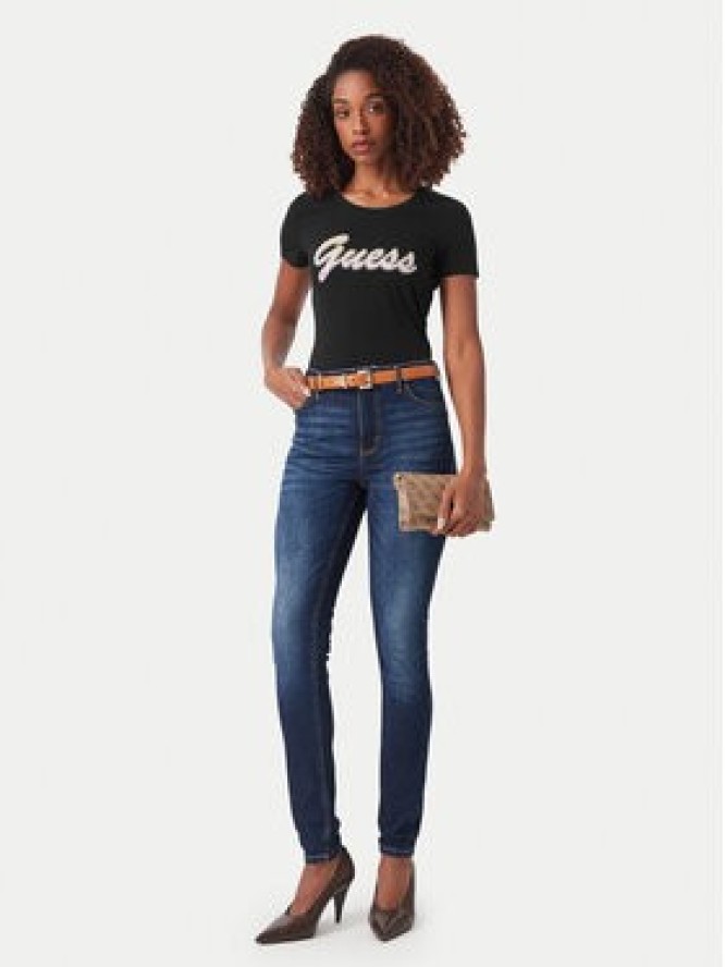 Guess T-Shirt W6YI56 K5028 Czarny Slim Fit