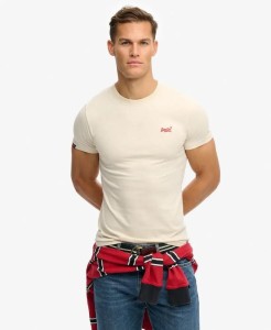 superdry Essential Logo T‑Shirt Slim Fit – 100% Bawełna Organiczna Birch/Red