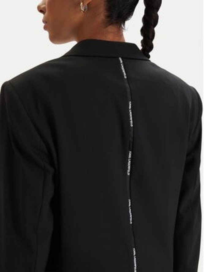 KARL LAGERFELD Marynarka B1W14012 Czarny Relaxed Fit