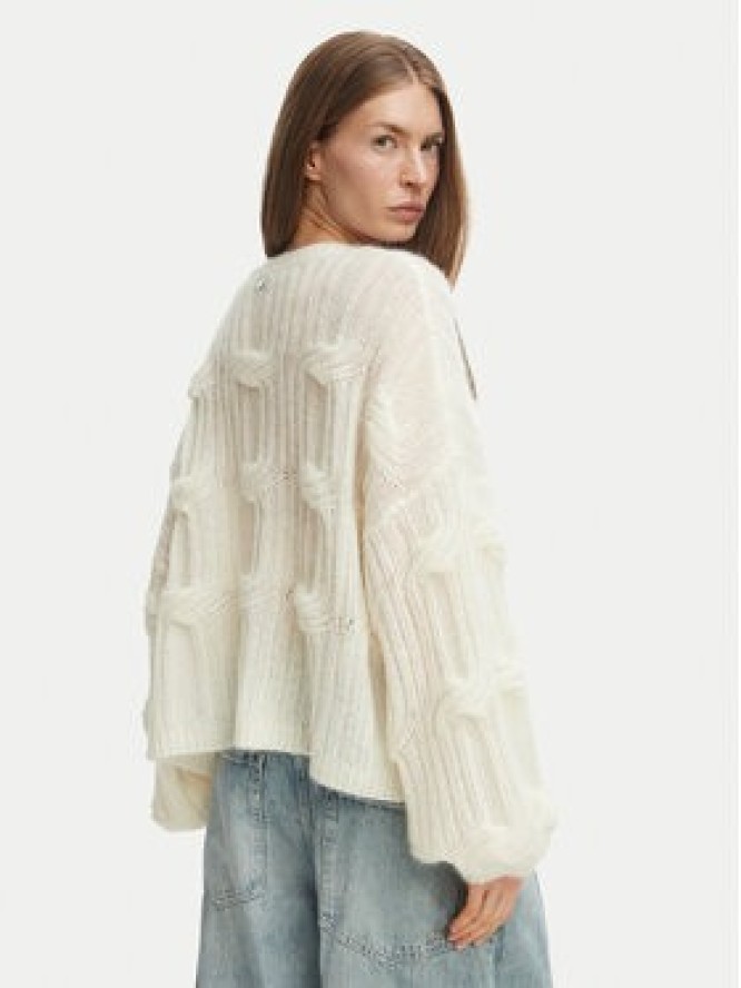 BOSS Sweter 50569870 Kremowy Relaxed Fit
