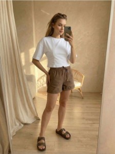 Bawełniana koszulka basic - biały