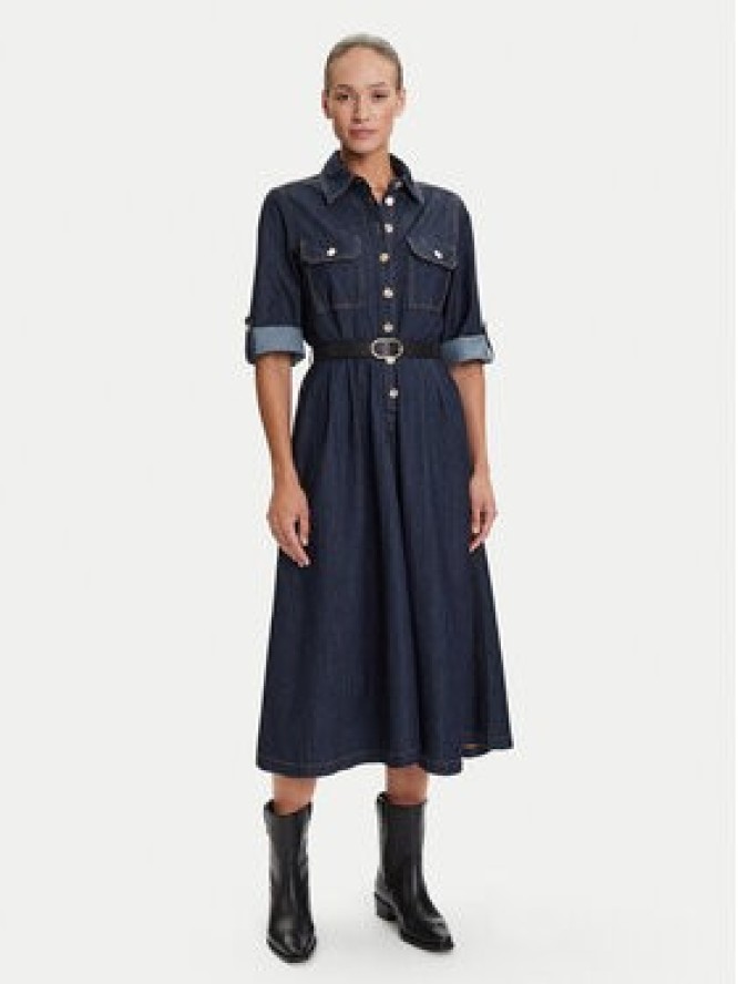 Liu Jo Sukienka jeansowa UF5148 D0268 Granatowy Regular Fit