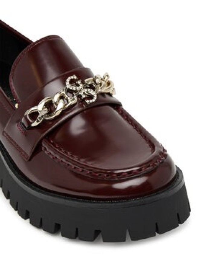 Guess Loafersy FLPALR ELE14 Bordowy