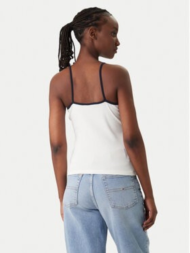 Tommy Jeans Top DW0DW22261 Biały Slim Fit