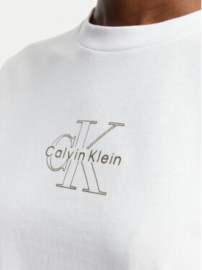 Calvin Klein Jeans T-Shirt Classic Monologo LV047D873G Biały Regular Fit