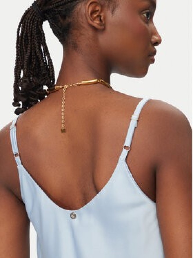 Rinascimento Top CFC0127685003 Błękitny Regular Fit