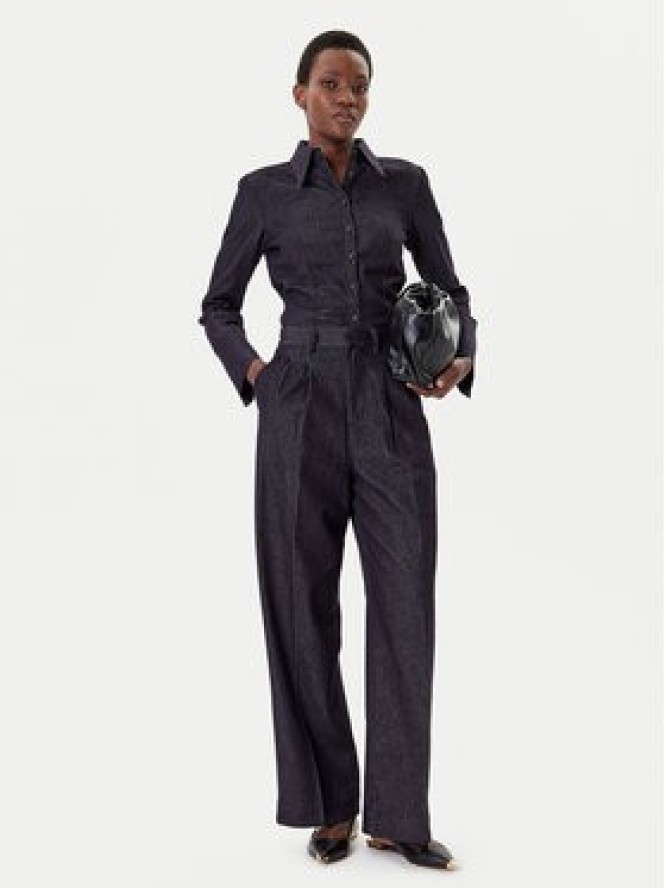 French Connection Jeansy 74ZAU Granatowy Wide Leg