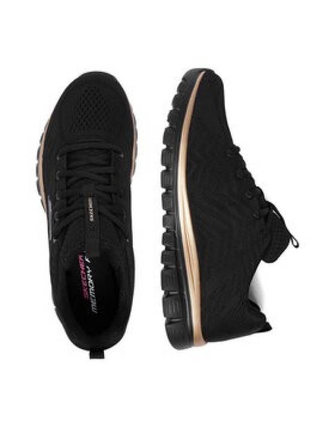Skechers Sneakersy CEO-GRACEFUL 12615 BKRG Czarny