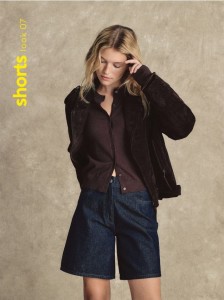 Jeansowe bermudy - granatowy