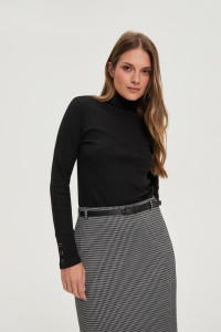 Bawełniany golf czarny