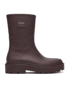 Calvin Klein Kalosze Rainboot Rubber HW0HW03179 Brązowy ciemny