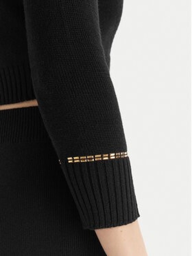 Simona Corsellini Sweter A25CPMGE0601 Czarny Slim Fit