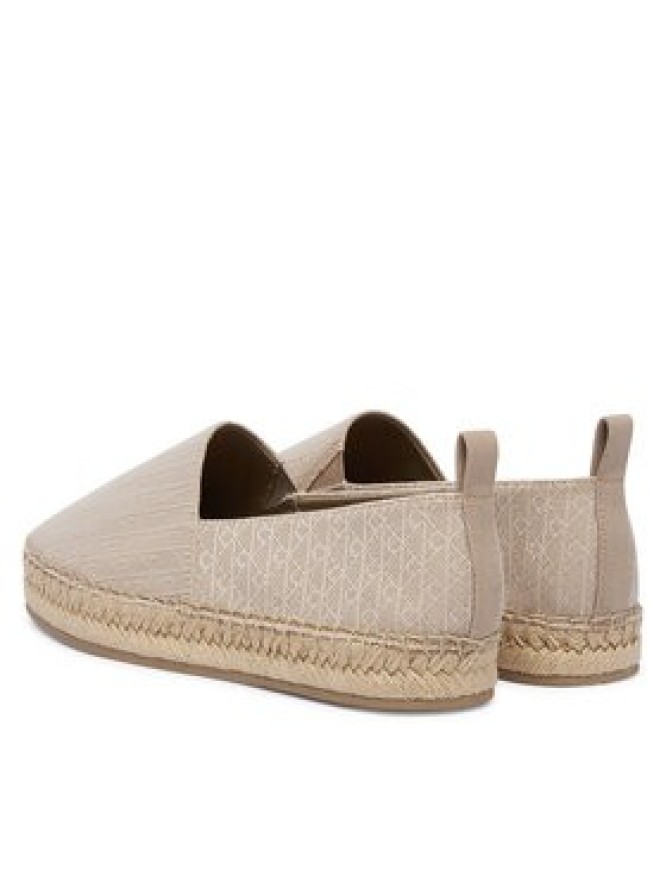 Calvin Klein Espadryle All Over CK HW0HW02933 Beżowy