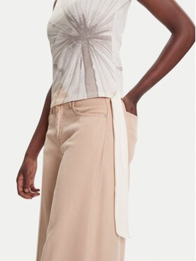 Desigual Top Bruma 25WWTK21 Écru Regular Fit