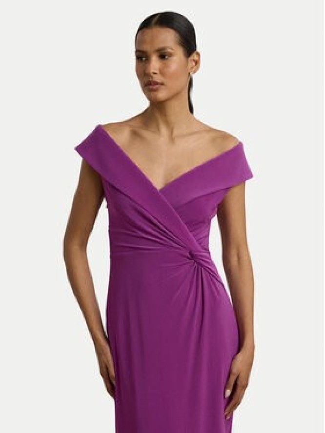 LAUREN RALPH LAUREN Sukienka wieczorowa 253863940025 Fioletowy Slim Fit