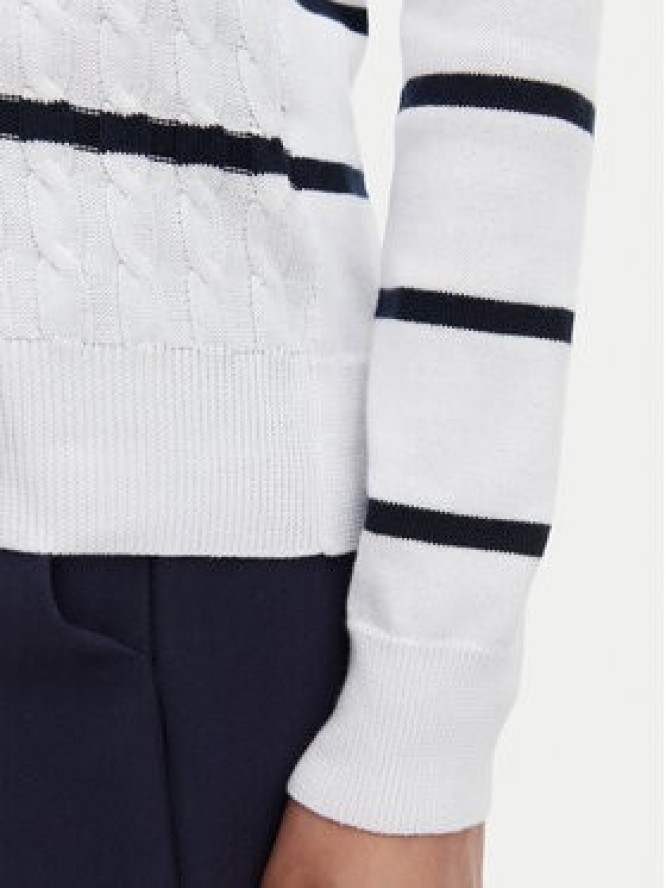 Beverly Hills Polo Club Sweter P-SS26W-M6565 Biały Regular Fit
