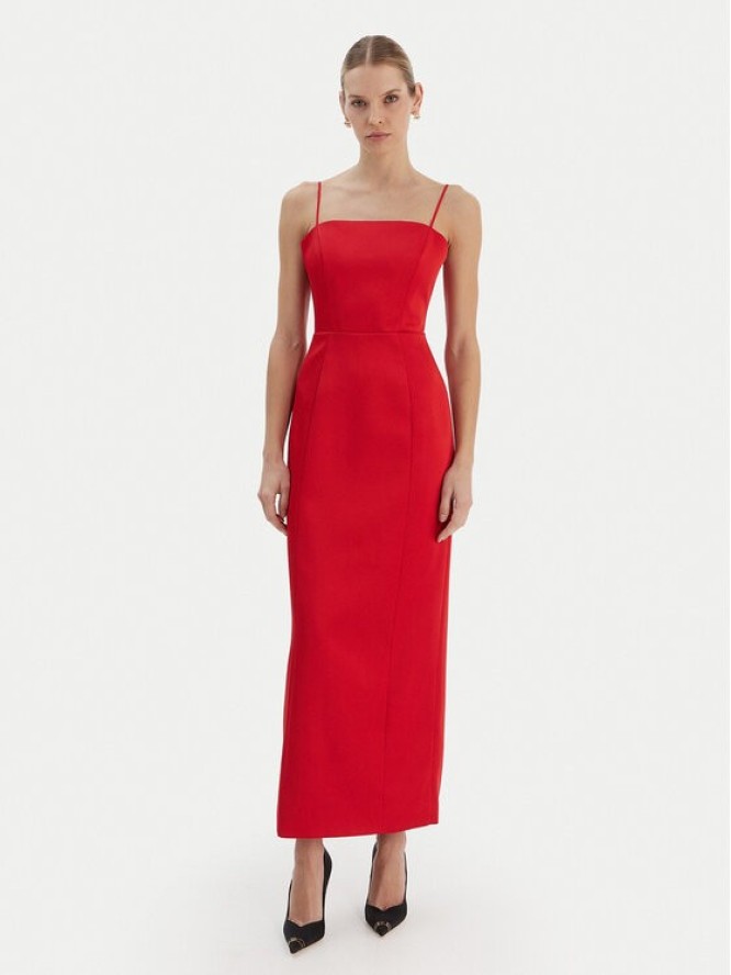 Bardot Sukienka wieczorowa Lucille 60179DB Czerwony Slim Fit